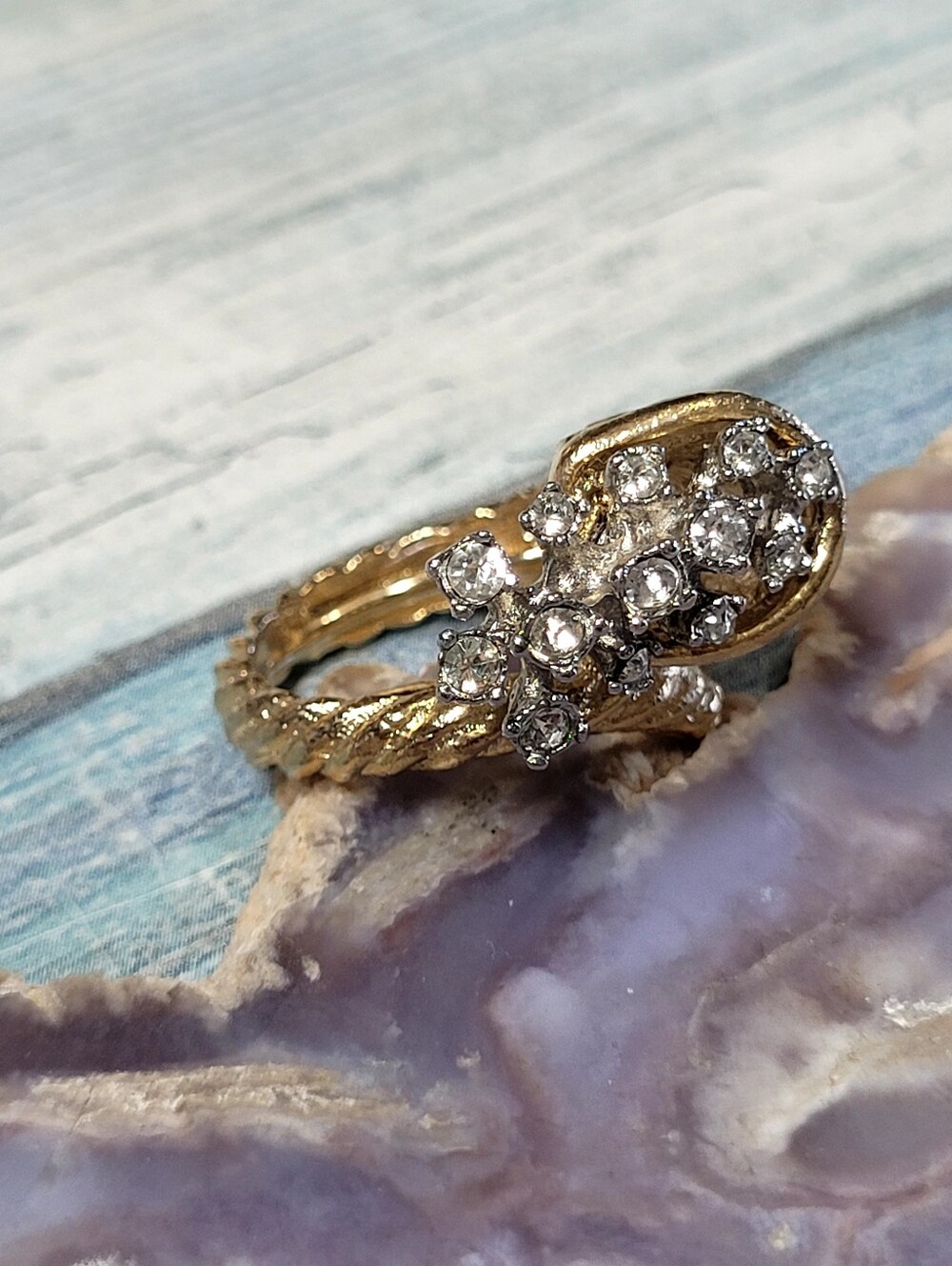 Gold-Tone Crystal Accent Women's Ring